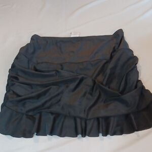 Island Escape Black Ruffled Midi  Skirt 16